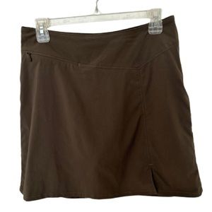 Patagonia Woman’s Tech Fishing/Hiking Pull On Skort/Skirt Brown, Sz 6.